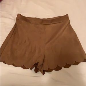 NWOT A’Gaci Suede Buttercup Shorts